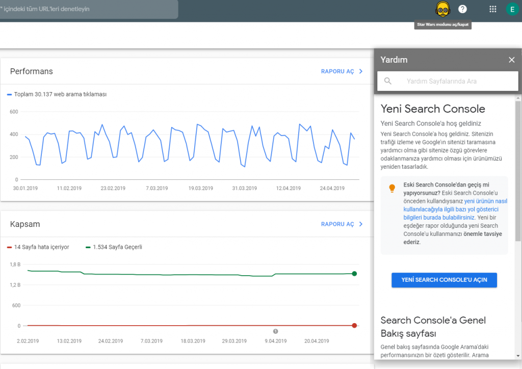 google webmastertools star wars modu