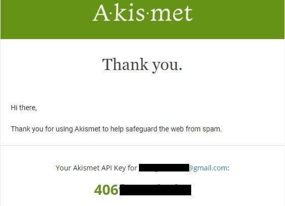 Akismet Spam Protection Kurulumu